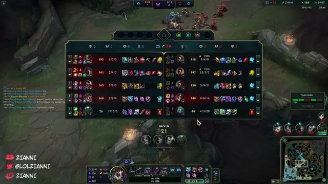 Zianni's stream on 25 October 2026
