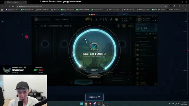 Doublelift's stream on 21 October 2026