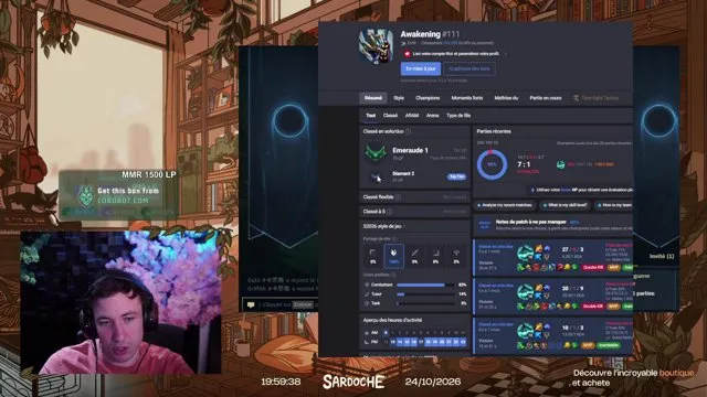 Sardoche's stream on 24 October 2026