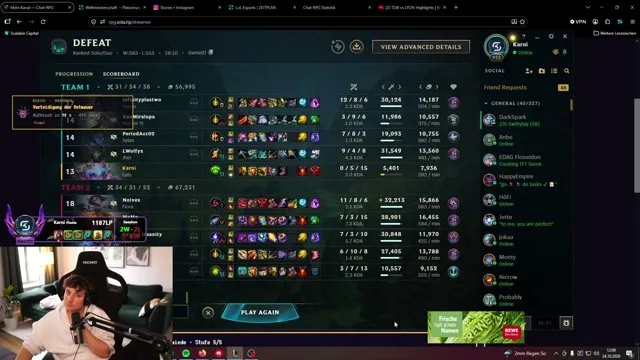 Karni's stream on 24 October 2026