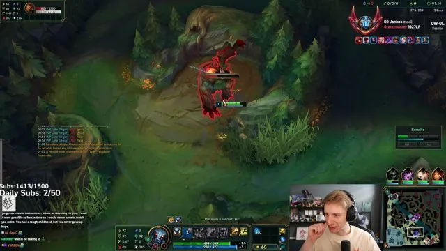 Jankos's stream on 19 October 2026