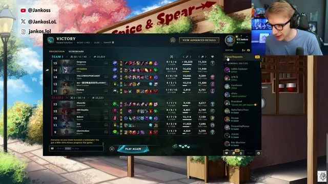 Jankos's stream on 22 October 2026