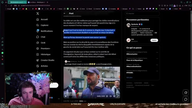 Sardoche's stream on 6 October 2026