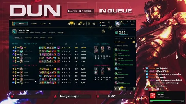 dunlol's stream on 27 October 2026